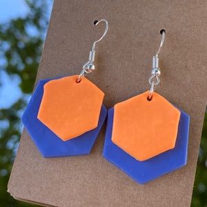 Polymer clay earrings.